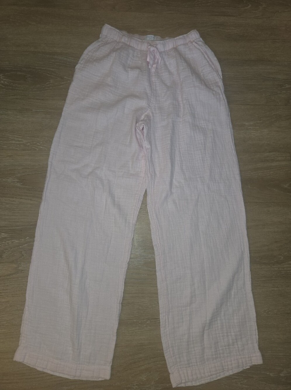 Artizia Little Moon Pale Pink Cotton Wide-Leg Pants Sz S Like New